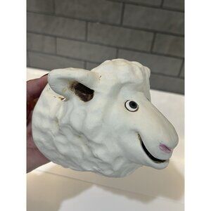 Clay Wall Sculpture of Lamb Sheep Farm Animal Signed E2 90 Artist Whimsical 5”